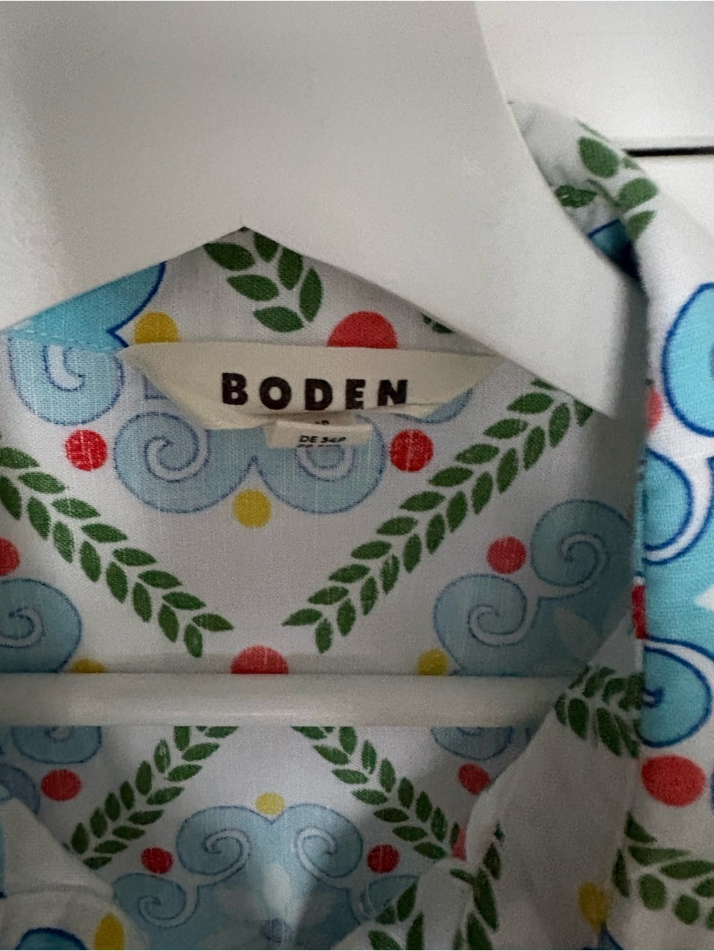 Boden Blue Patterned Maxi Shirt Dress Clara - Picture 4 of 8
